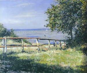 海沿いのフィールド 作： Gustave Caillebotte